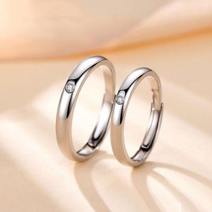 nhẫn bạc đính đá